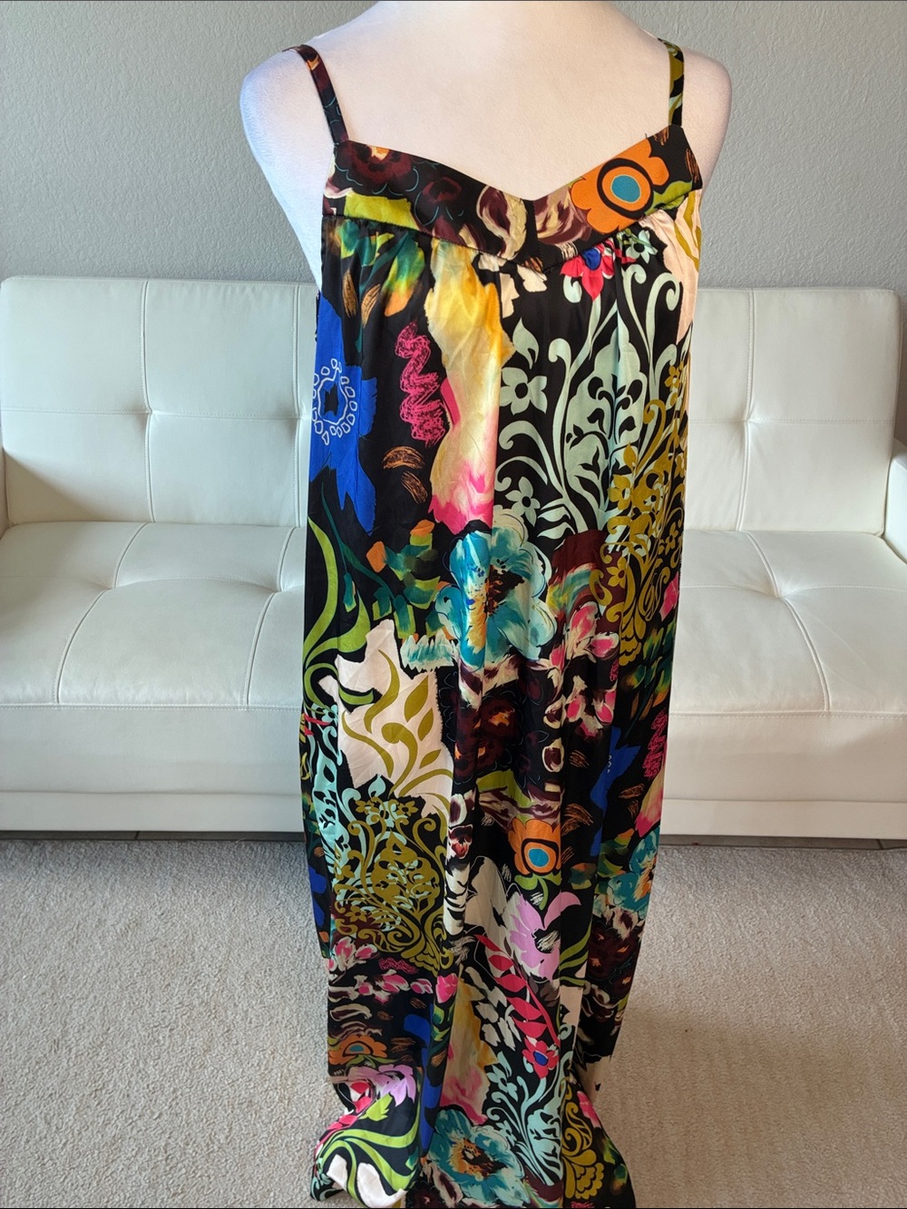 VENUS Vibrant Multicolor Floral Maxi Slip Summer Dress